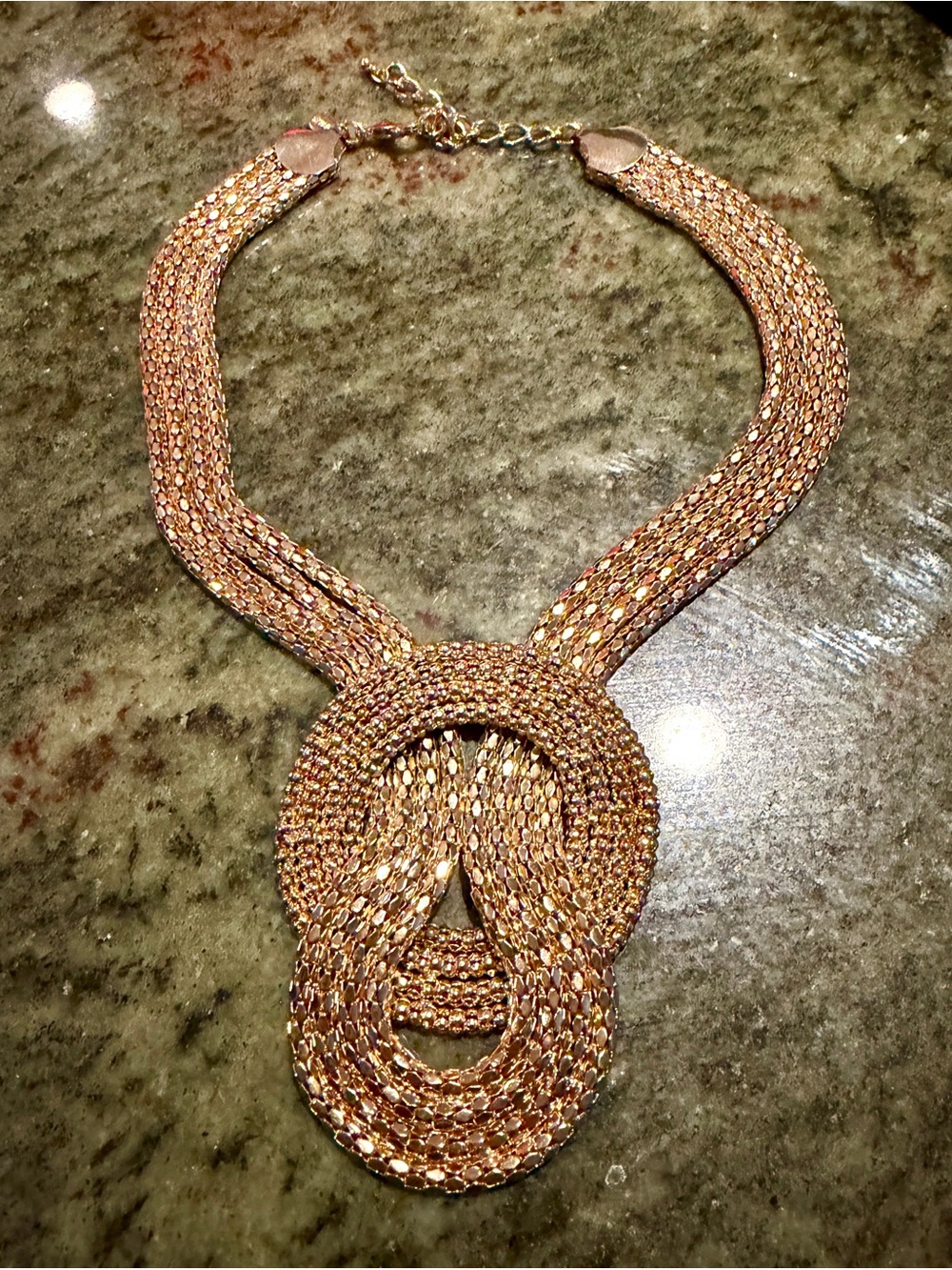 Express Rose Gold Braided Knot Necklace